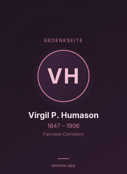 Gedenkportrait von Virgil P. Humason