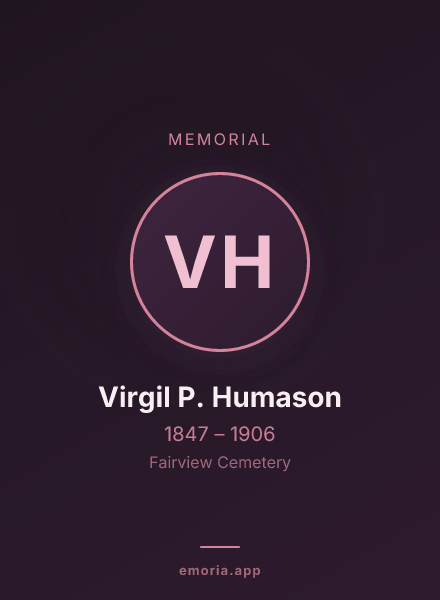 Memorial portrait of Virgil P. Humason