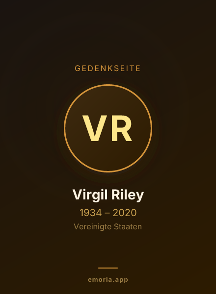 Gedenkportrait von Virgil Riley