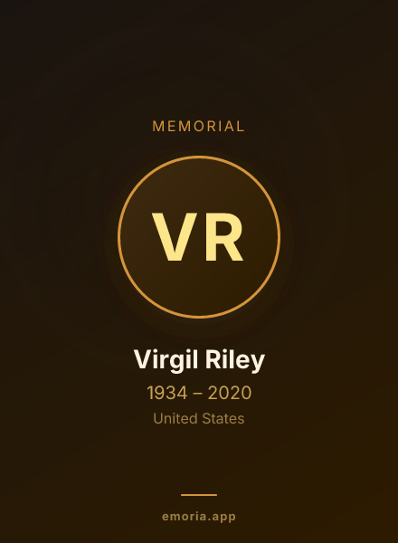 Memorial portrait of Virgil Riley