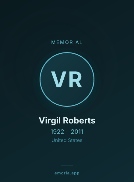 Memorial portrait of Virgil Roberts