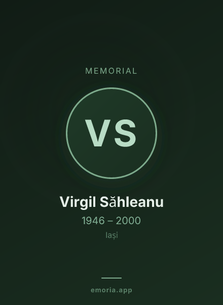 Memorial portrait of Virgil Săhleanu