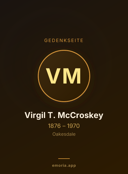 Gedenkportrait von Virgil T. McCroskey