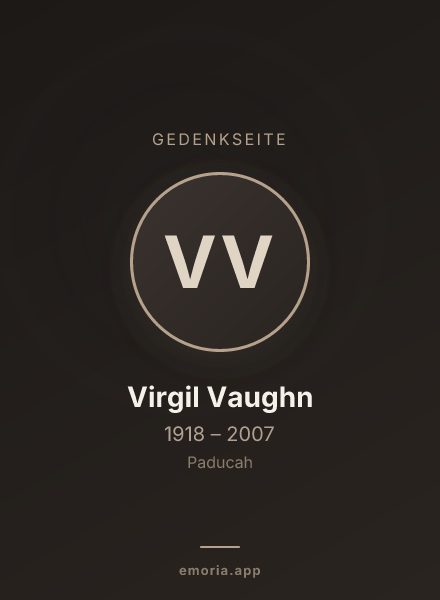 Gedenkportrait von Virgil Vaughn