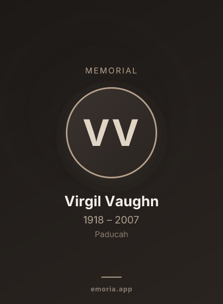 Memorial portrait of Virgil Vaughn