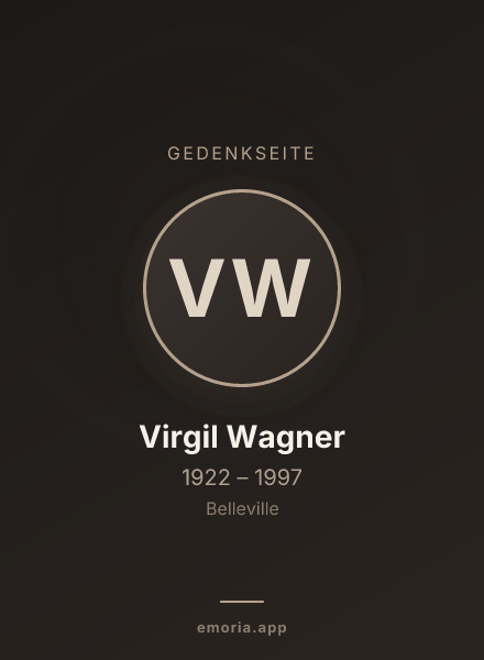 Gedenkportrait von Virgil Wagner