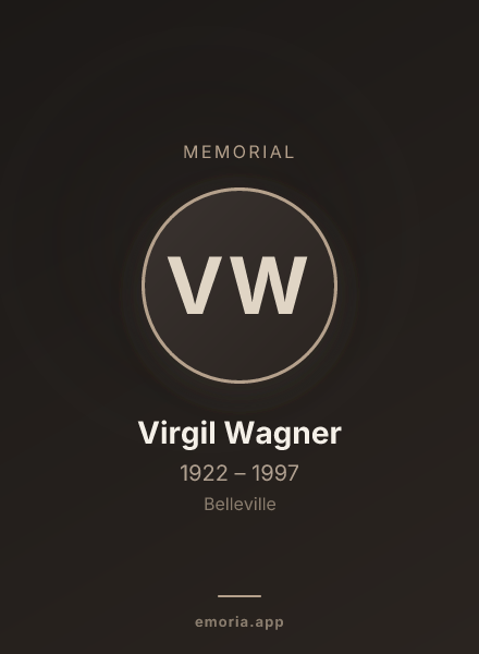 Memorial portrait of Virgil Wagner