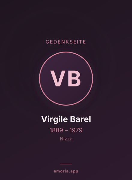Gedenkportrait von Virgile Barel