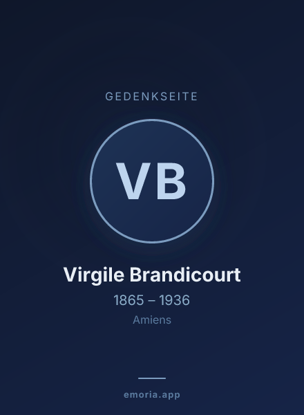 Gedenkportrait von Virgile Brandicourt