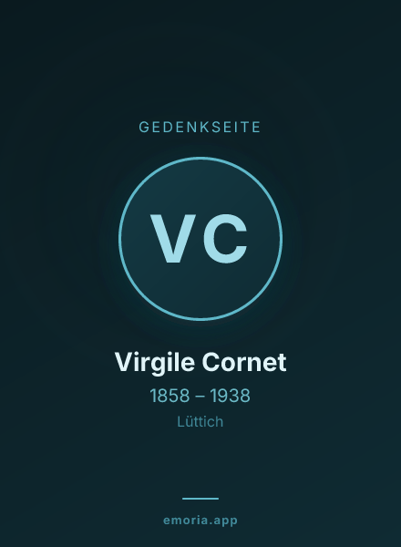 Gedenkportrait von Virgile Cornet