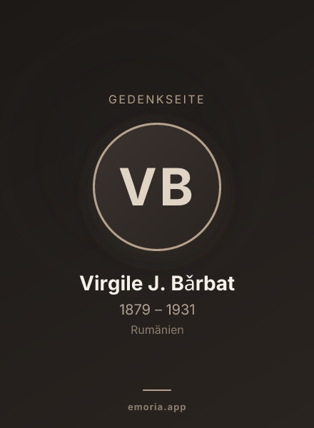 Gedenkportrait von Virgile J. Bǎrbat