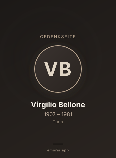 Gedenkportrait von Virgilio Bellone