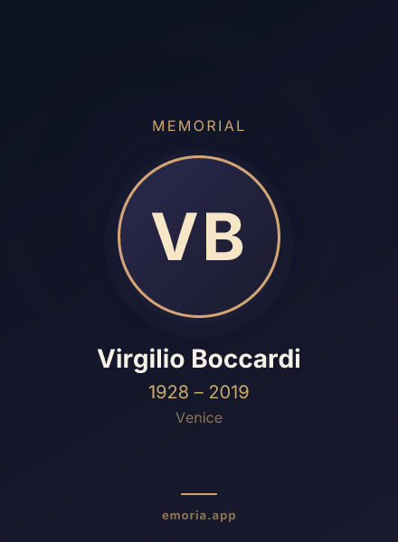 Memorial portrait of Virgilio Boccardi