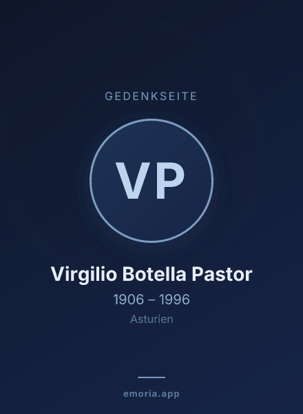 Gedenkportrait von Virgilio Botella Pastor