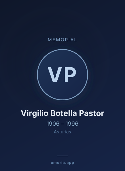 Memorial portrait of Virgilio Botella Pastor