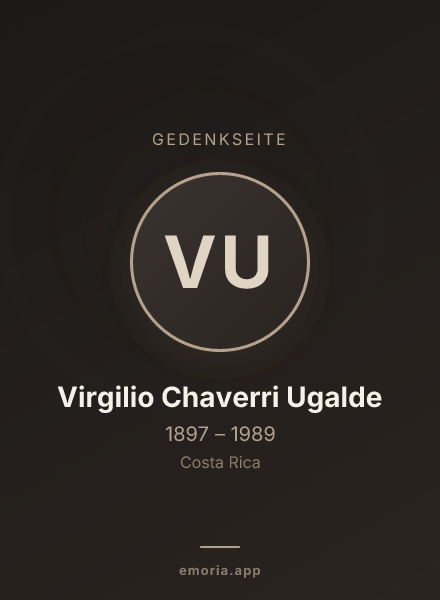Gedenkportrait von Virgilio Chaverri Ugalde