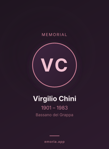Memorial portrait of Virgilio Chini