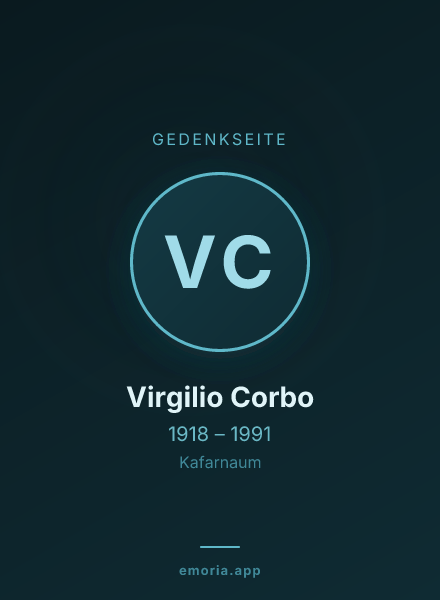 Gedenkportrait von Virgilio Corbo