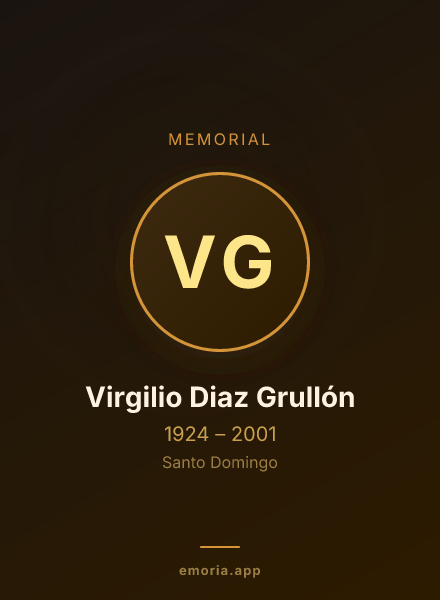 Memorial portrait of Virgilio Diaz Grullón