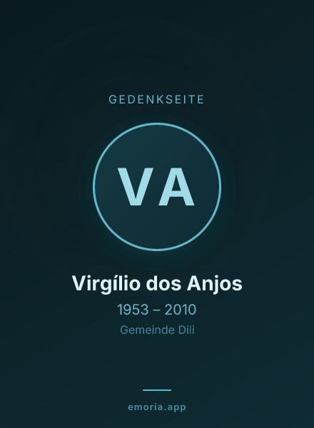 Gedenkportrait von Virgílio dos Anjos