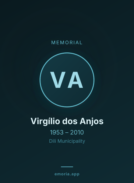 Memorial portrait of Virgílio dos Anjos