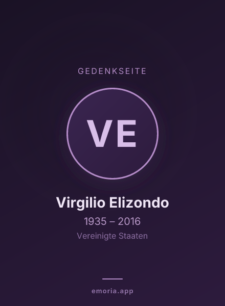 Gedenkportrait von Virgilio Elizondo