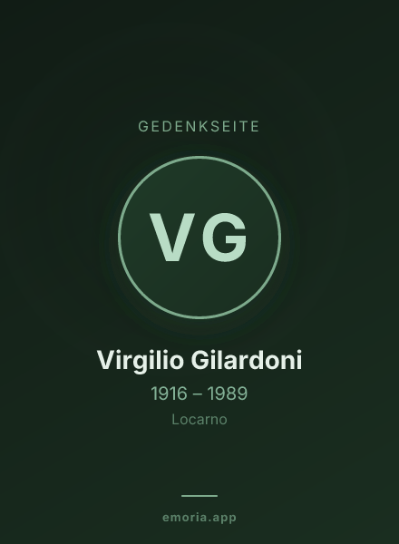 Gedenkportrait von Virgilio Gilardoni