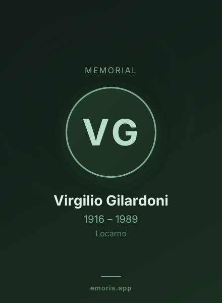 Memorial portrait of Virgilio Gilardoni