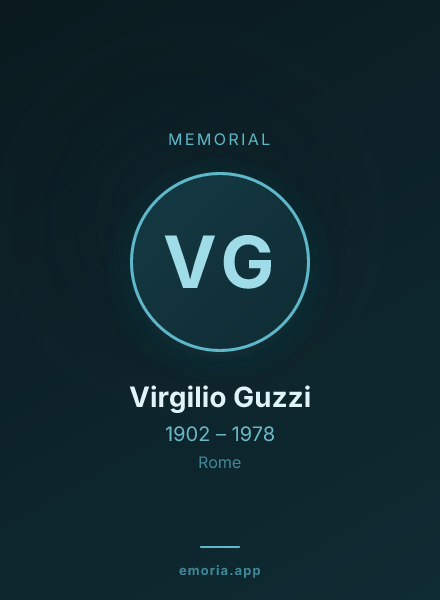 Memorial portrait of Virgilio Guzzi