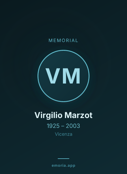 Memorial portrait of Virgilio Marzot