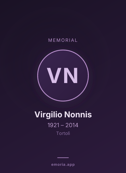 Memorial portrait of Virgilio Nonnis