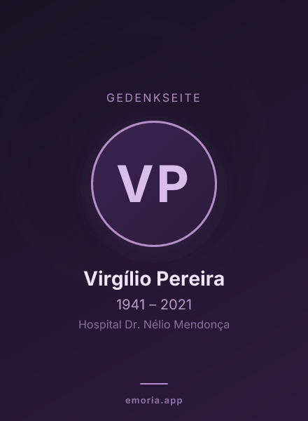 Gedenkportrait von Virgílio Pereira