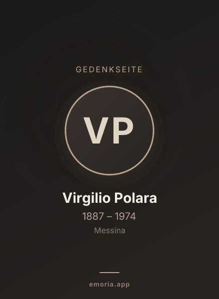 Gedenkportrait von Virgilio Polara