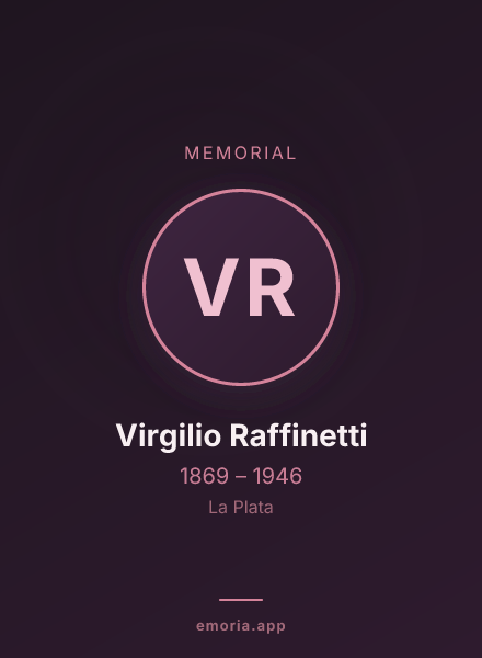 Memorial portrait of Virgilio Raffinetti