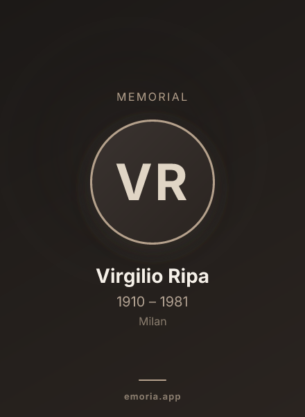 Memorial portrait of Virgilio Ripa