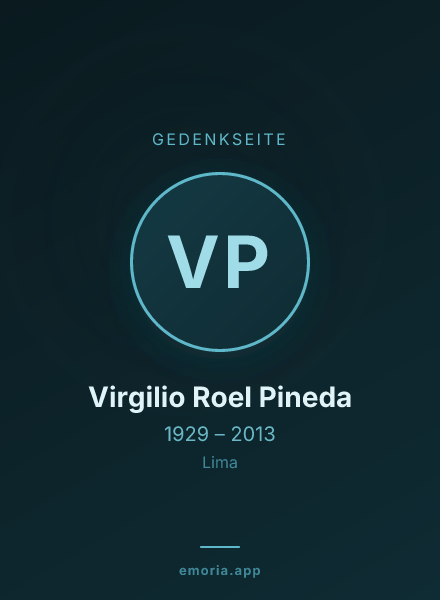 Gedenkportrait von Virgilio Roel Pineda