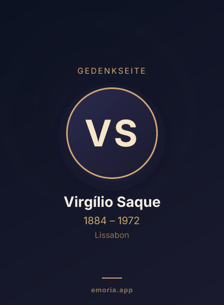 Gedenkportrait von Virgílio Saque
