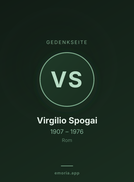 Gedenkportrait von Virgilio Spogai