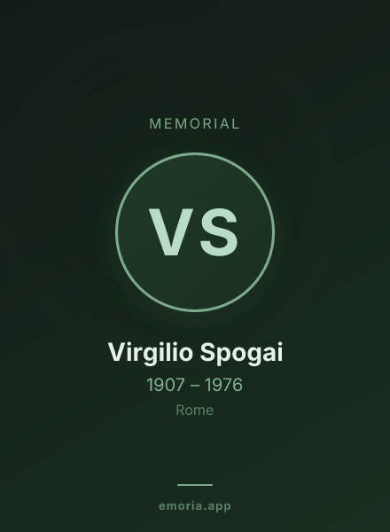 Memorial portrait of Virgilio Spogai