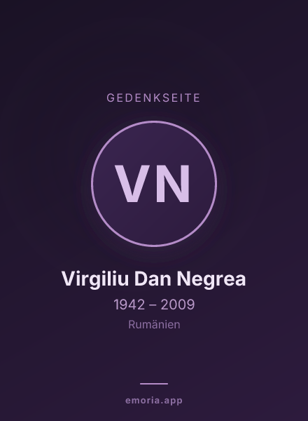 Gedenkportrait von Virgiliu Dan Negrea