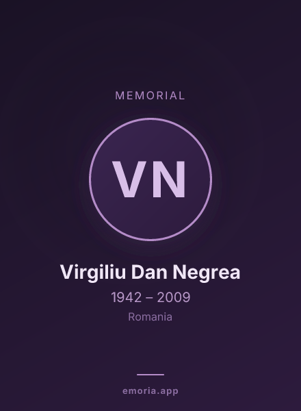 Memorial portrait of Virgiliu Dan Negrea