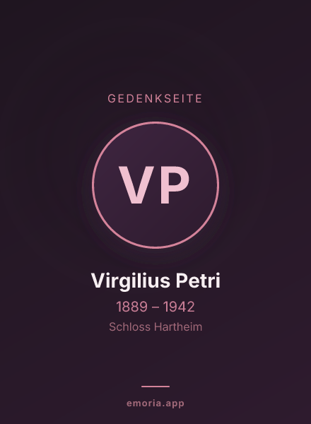 Gedenkportrait von Virgilius Petri