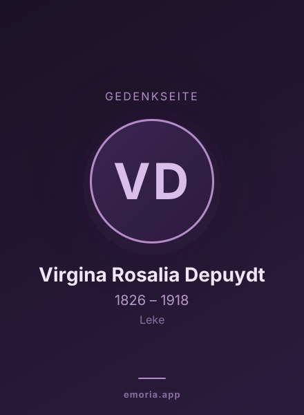 Gedenkportrait von Virgina Rosalia Depuydt