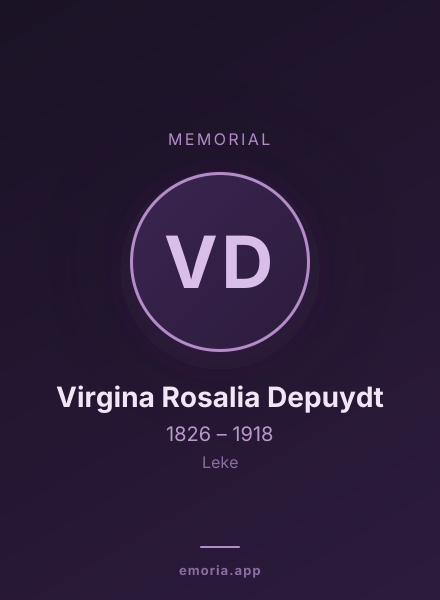 Memorial portrait of Virgina Rosalia Depuydt