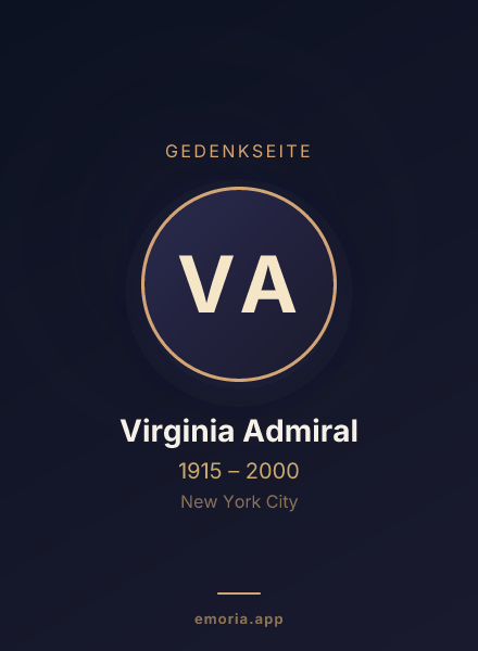 Gedenkportrait von Virginia Admiral