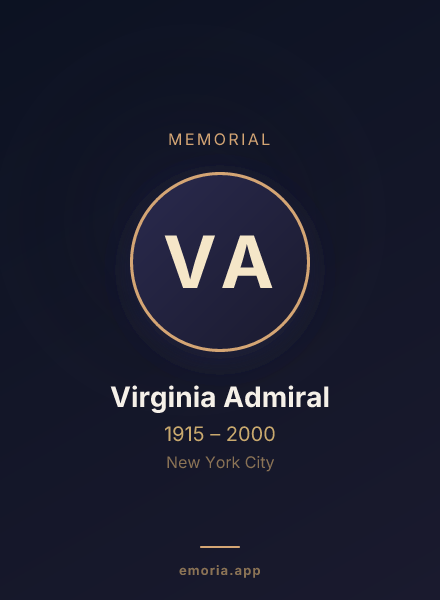 Memorial portrait of Virginia Admiral
