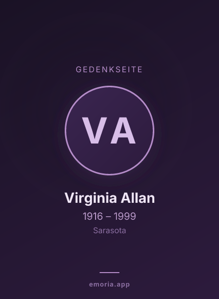 Gedenkportrait von Virginia Allan