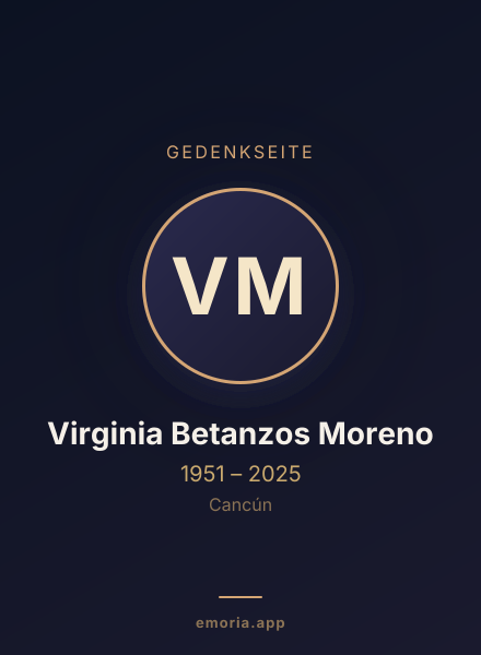 Gedenkportrait von Virginia Betanzos Moreno