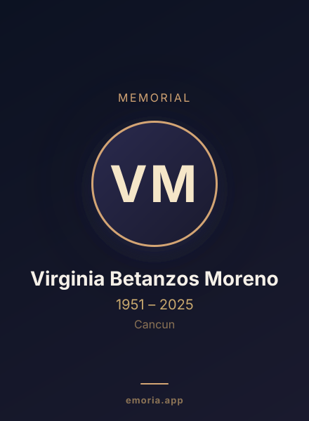 Memorial portrait of Virginia Betanzos Moreno