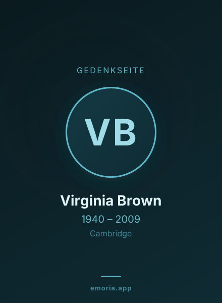 Gedenkportrait von Virginia Brown